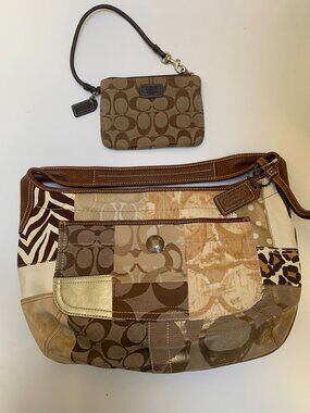 BNWT Vintage Coach Patchwork Hobo Bag and Wristlet